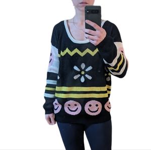 MinkPink Happy Face Sweater Size S